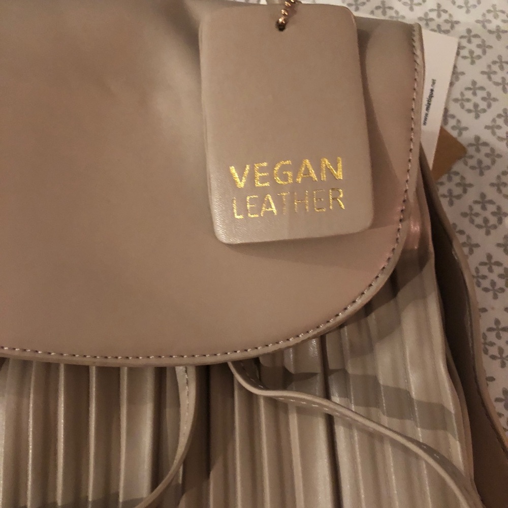 Small Vegan Leather Backpack - Picture 2 of 8